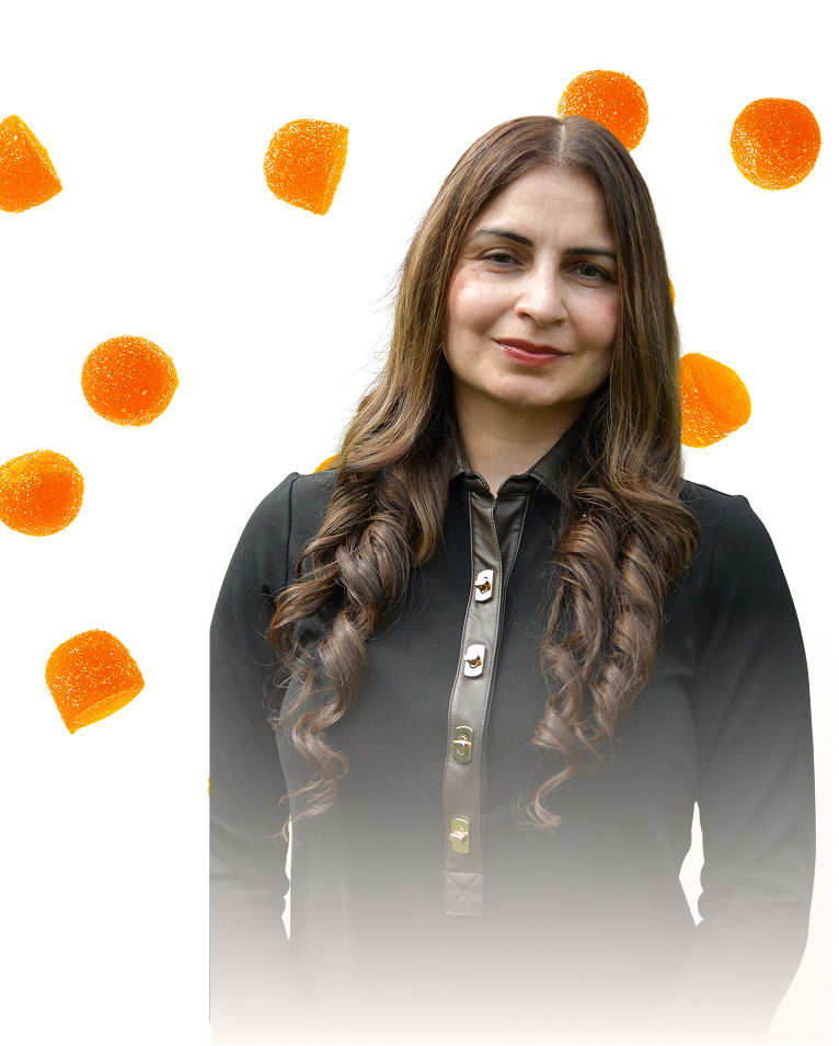 Dr. Ameeta Walia with Make My Day supplement gummies